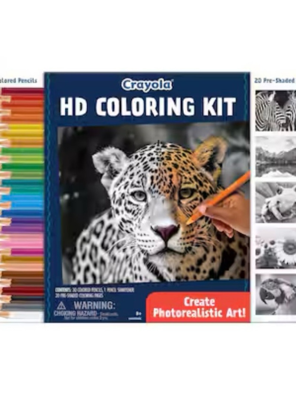 Crayola HD Coloring Kit with Black, White, Orange Accents